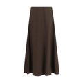 Brunello Cucinelli Brunello Cucinelli Brown Wool Oves Aries Midi Skirt