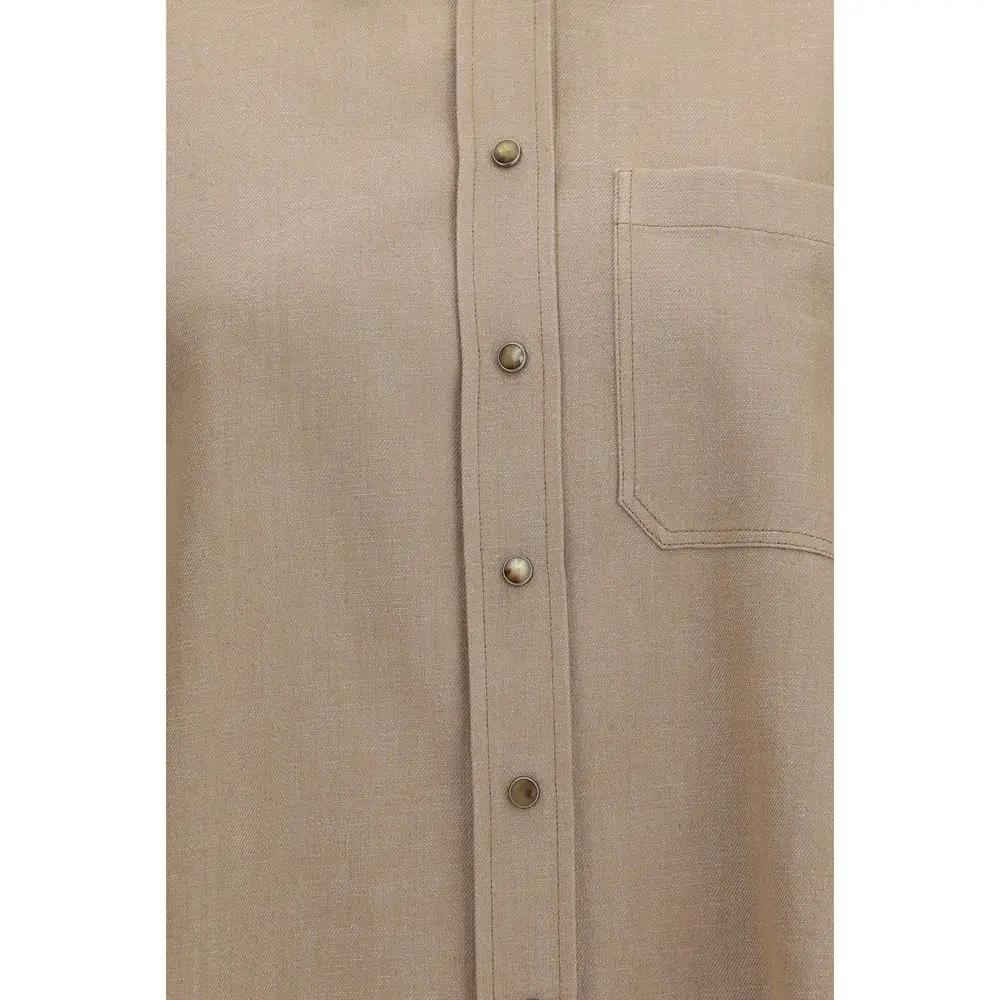 Brunello Cucinelli Brunello Cucinelli Beige Denim Shirt