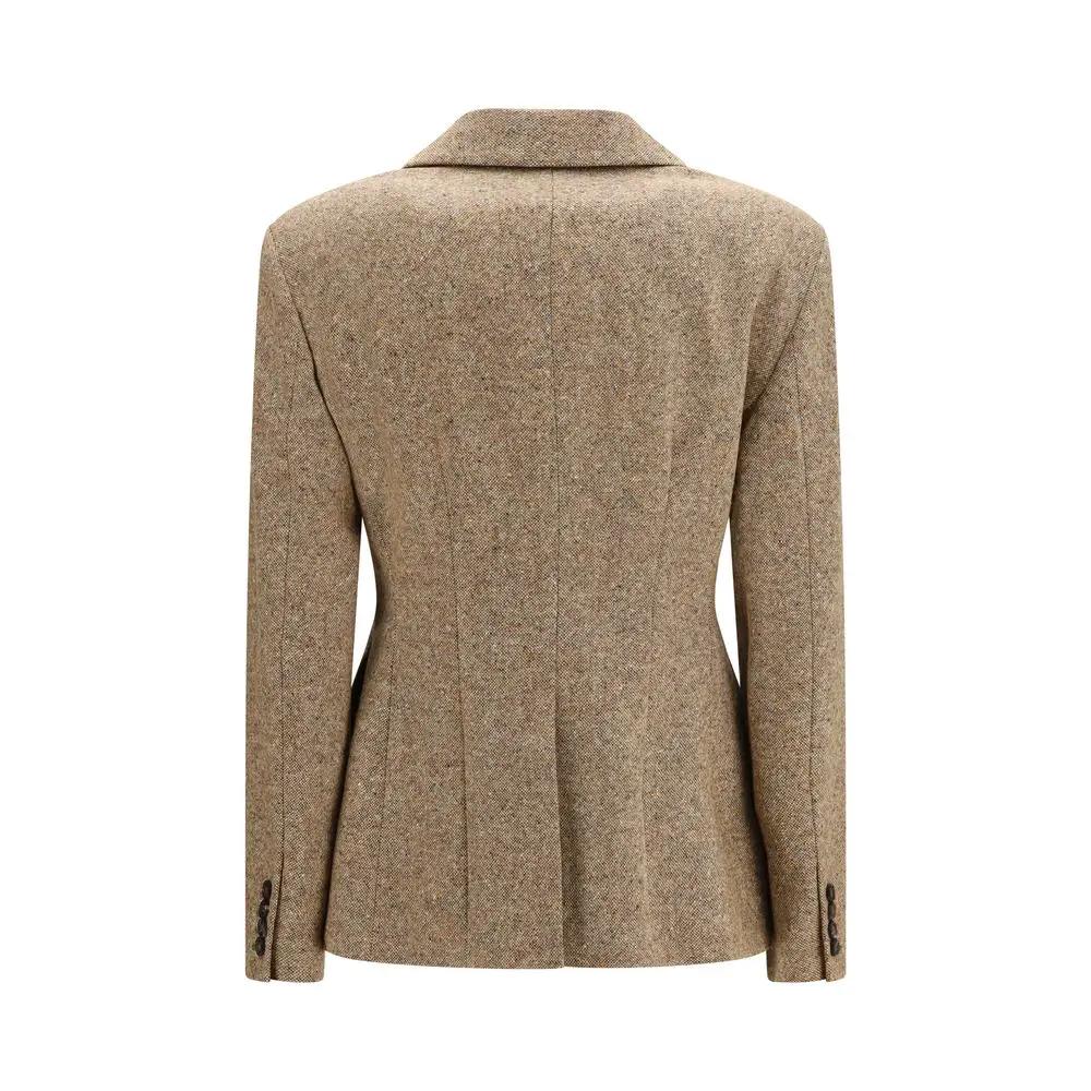 Brunello Cucinelli Brunello Cucinelli Beige Wool Oves Aries Full-Length Jacket