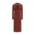 Brunello Cucinelli Brunello Cucinelli Bordeaux Wool Oves Aries Casual Dress