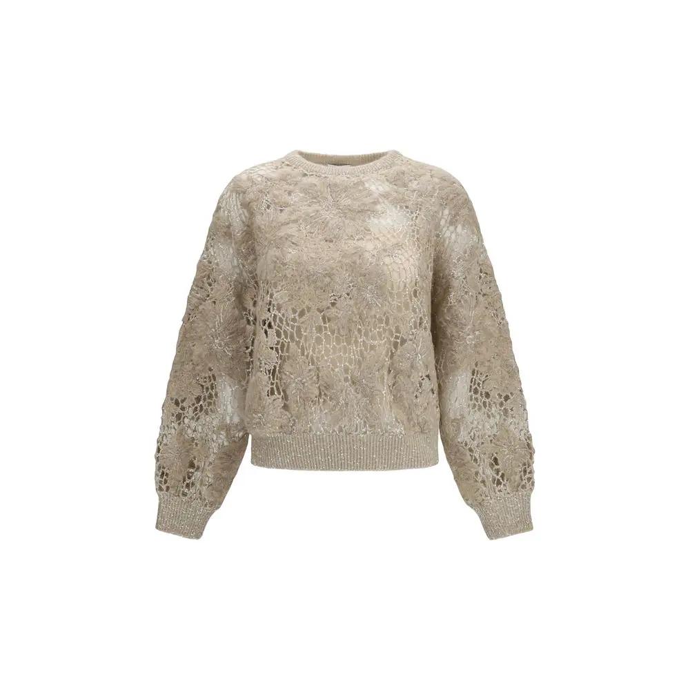Brunello Cucinelli Brunello Cucinelli Beige Mohair Sweatshirt