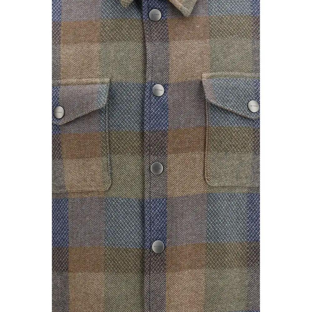 Etro Etro Multicolor Wool Oves Aries Shirt