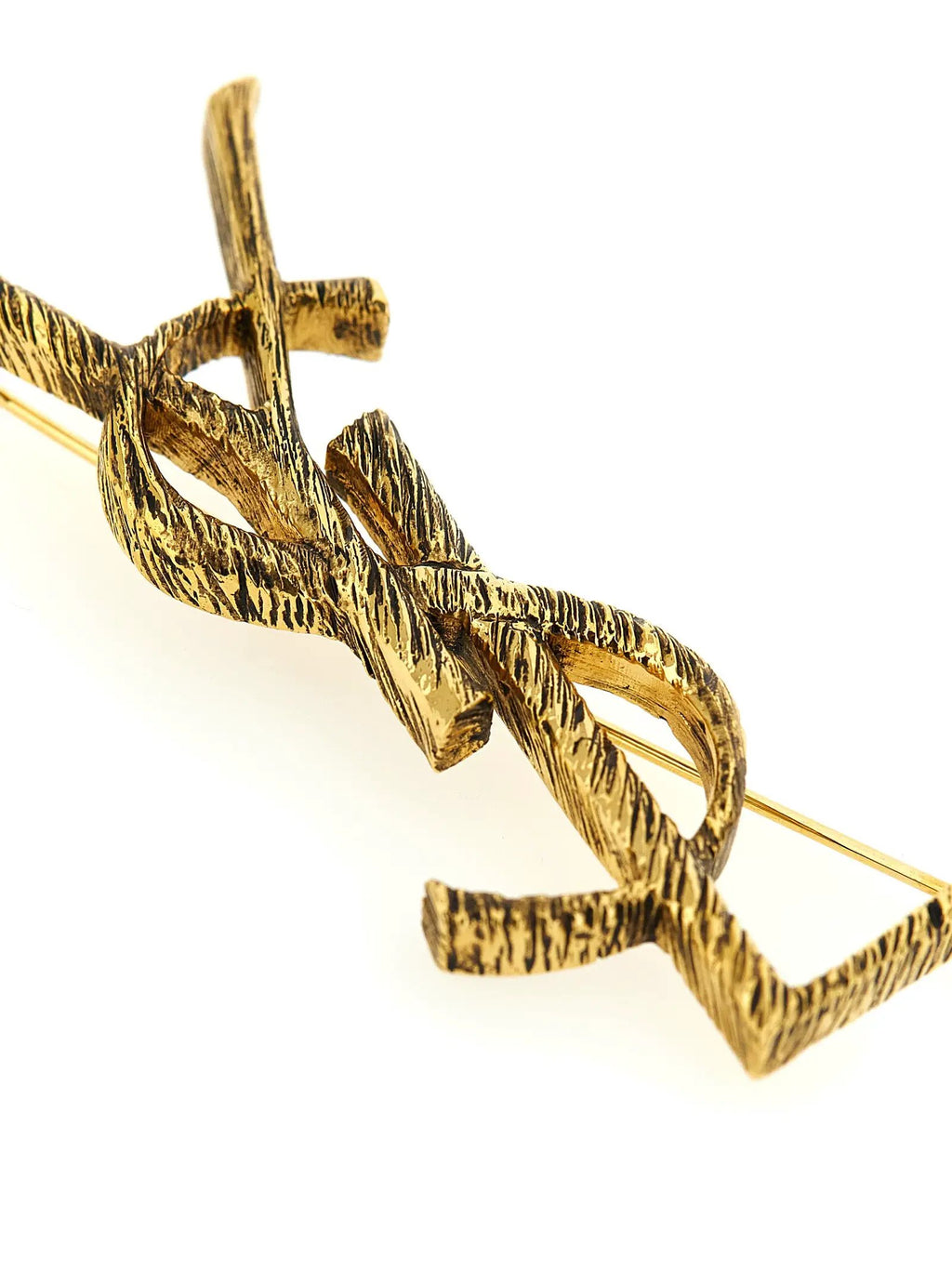 Broche Saint Laurent en laiton doré