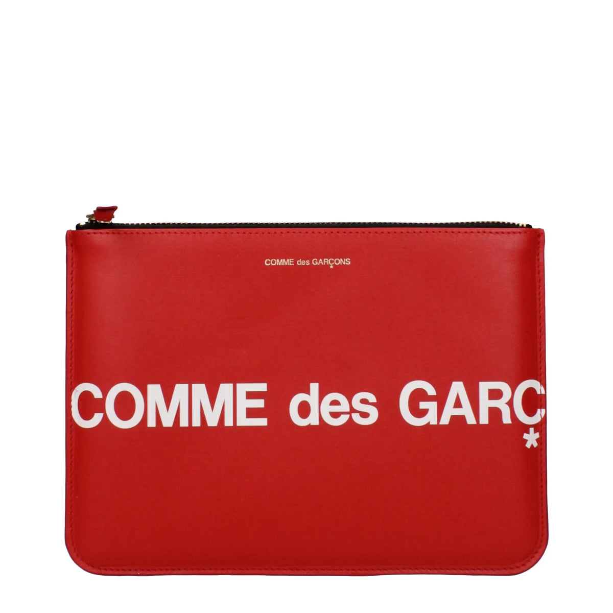 Comme Des Garçons Comme Des Garçons Red Leather Clutch Bag