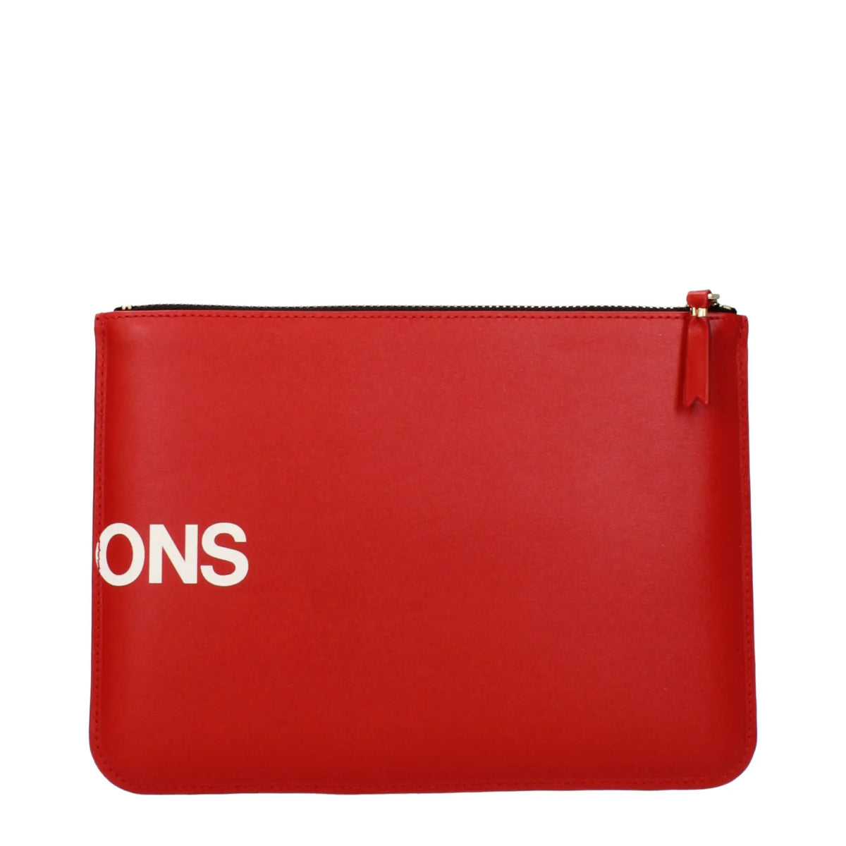 Comme Des Garçons Comme Des Garçons Red Leather Clutch Bag