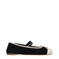 Miu Miu Black Fabric Ballet Flats