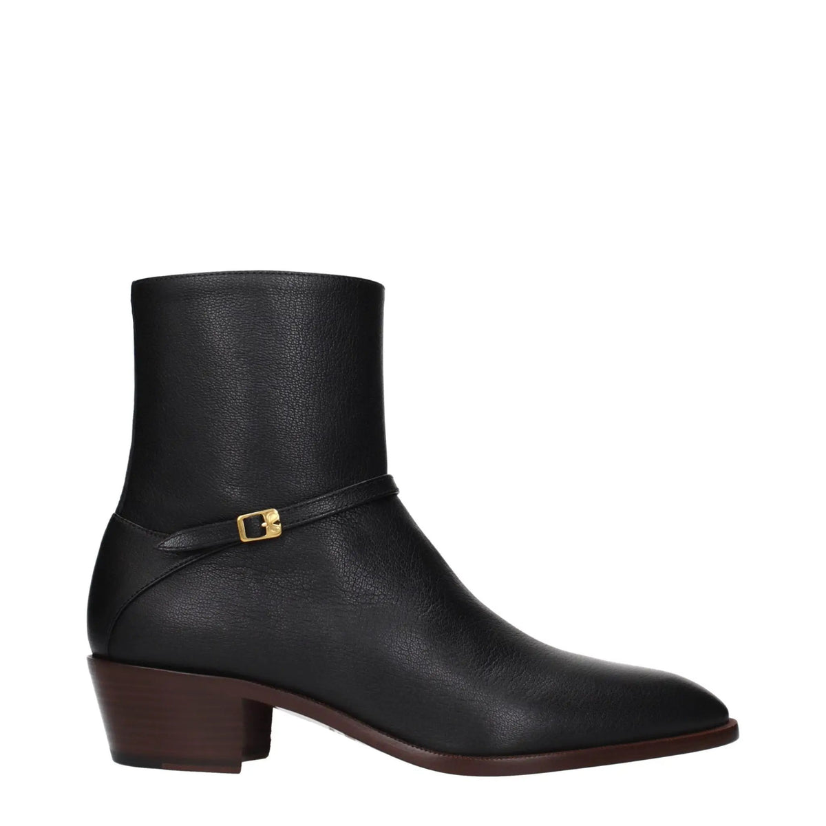Valentino Garavani Black Leather Ankle Boots