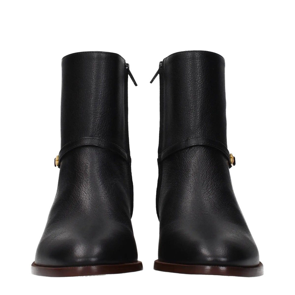 Valentino Garavani Black Leather Ankle Boots