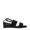Max Mara Black Fabric Flat Sandals