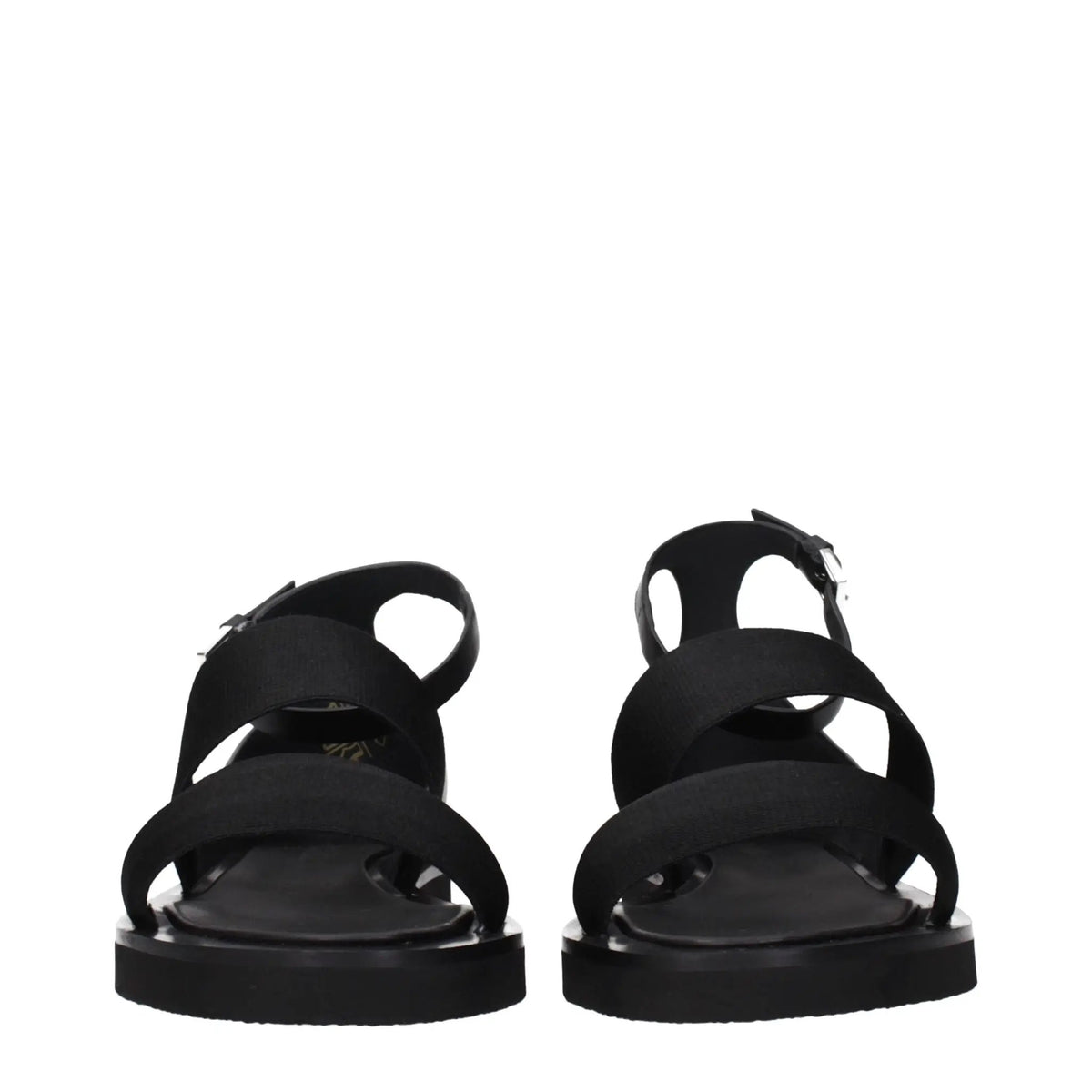 Max Mara Black Fabric Flat Sandals