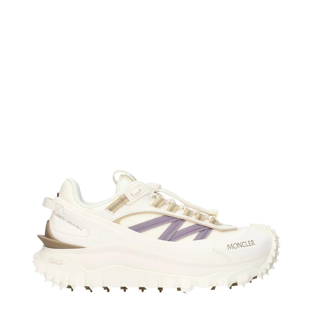 Moncler White Fabric Athletic Sneakers
