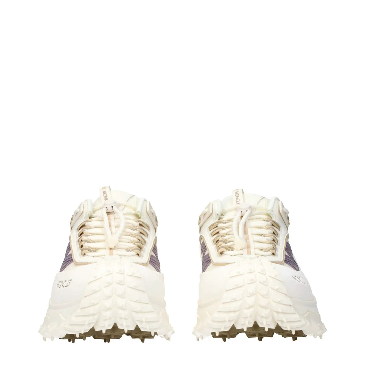 Moncler White Fabric Athletic Sneakers