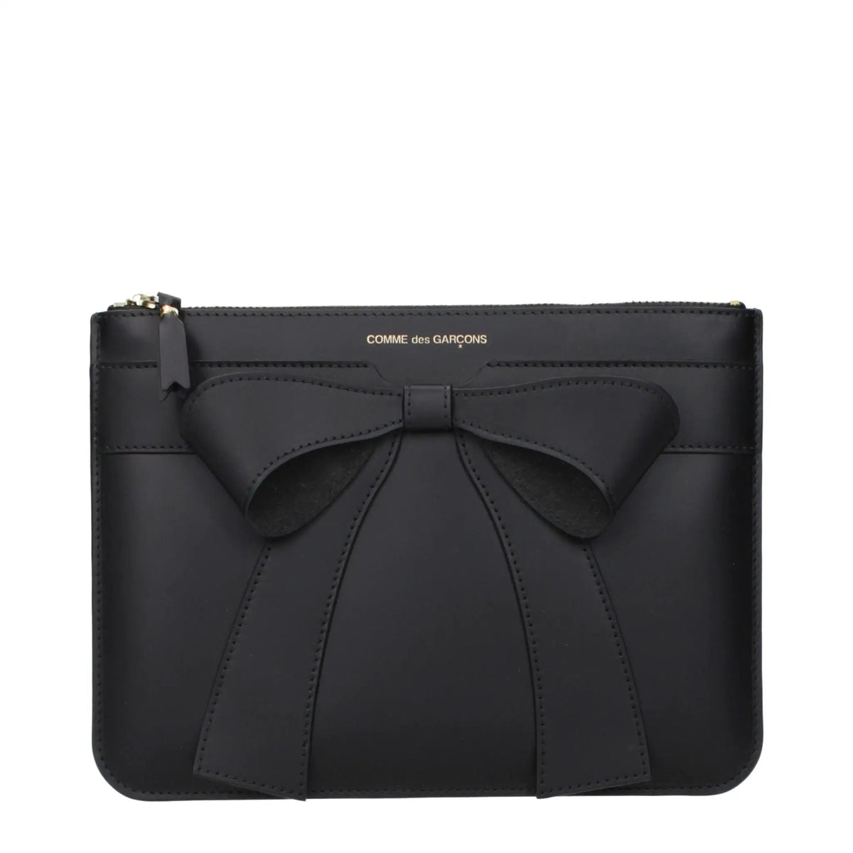 Comme Des Garçons Comme Des Garçons Black Leather Clutch Bag