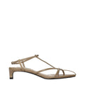 Sandales plates en cuir beige Jil Sander