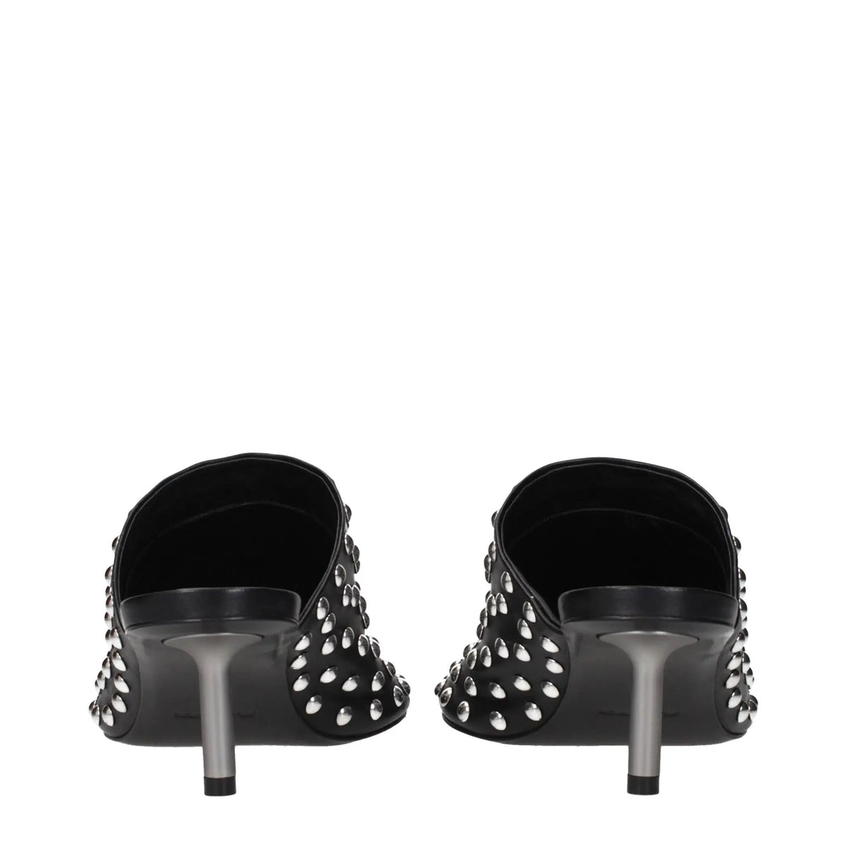 Mules en cuir noir Jil Sander