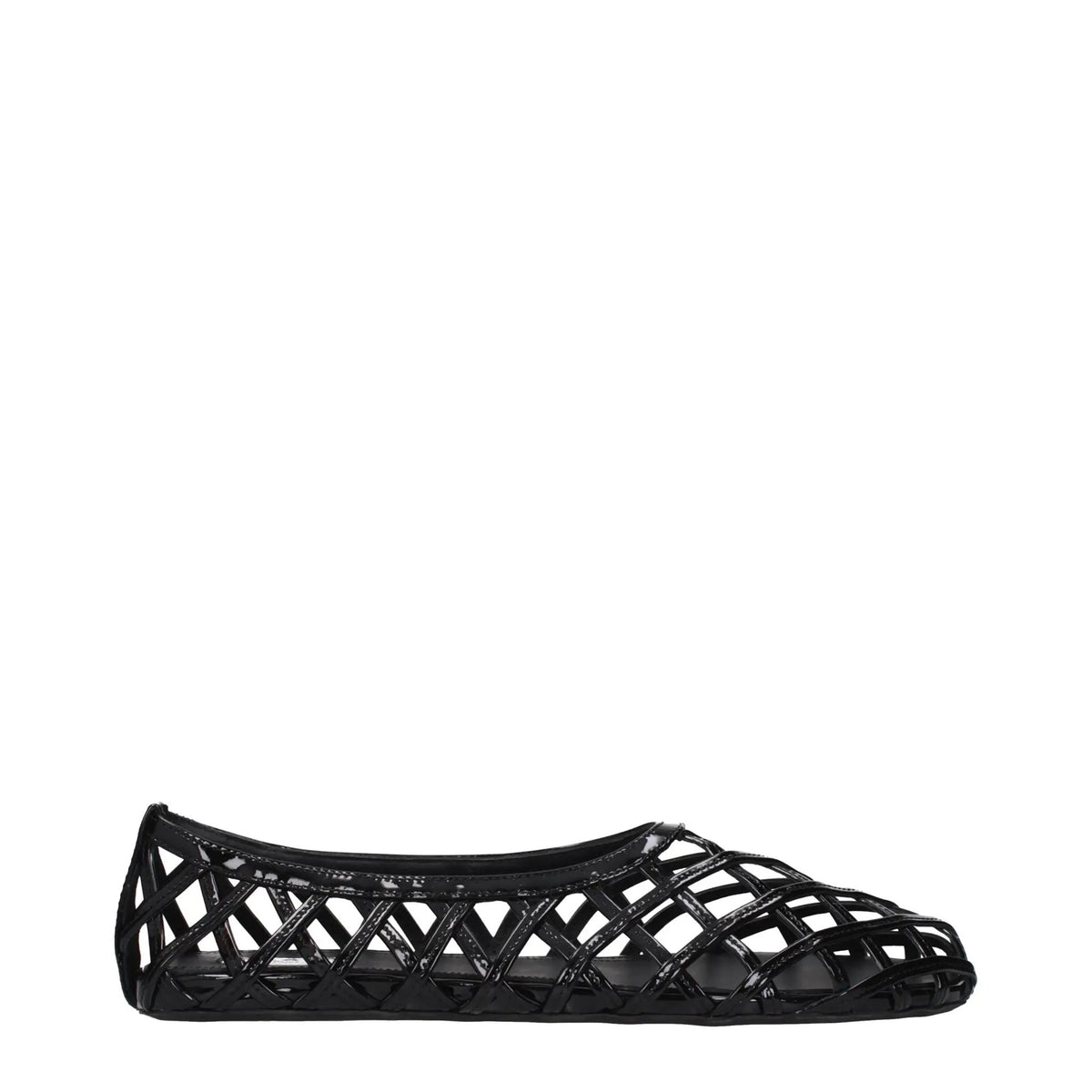 Alaïa Black Leather Ballet Flats