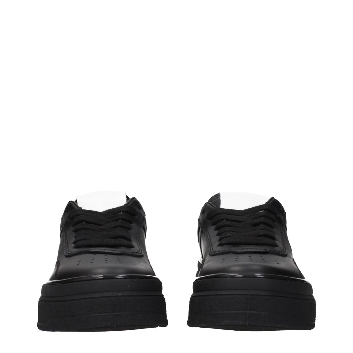 Jil Sander Black Leather Platform Sneakers