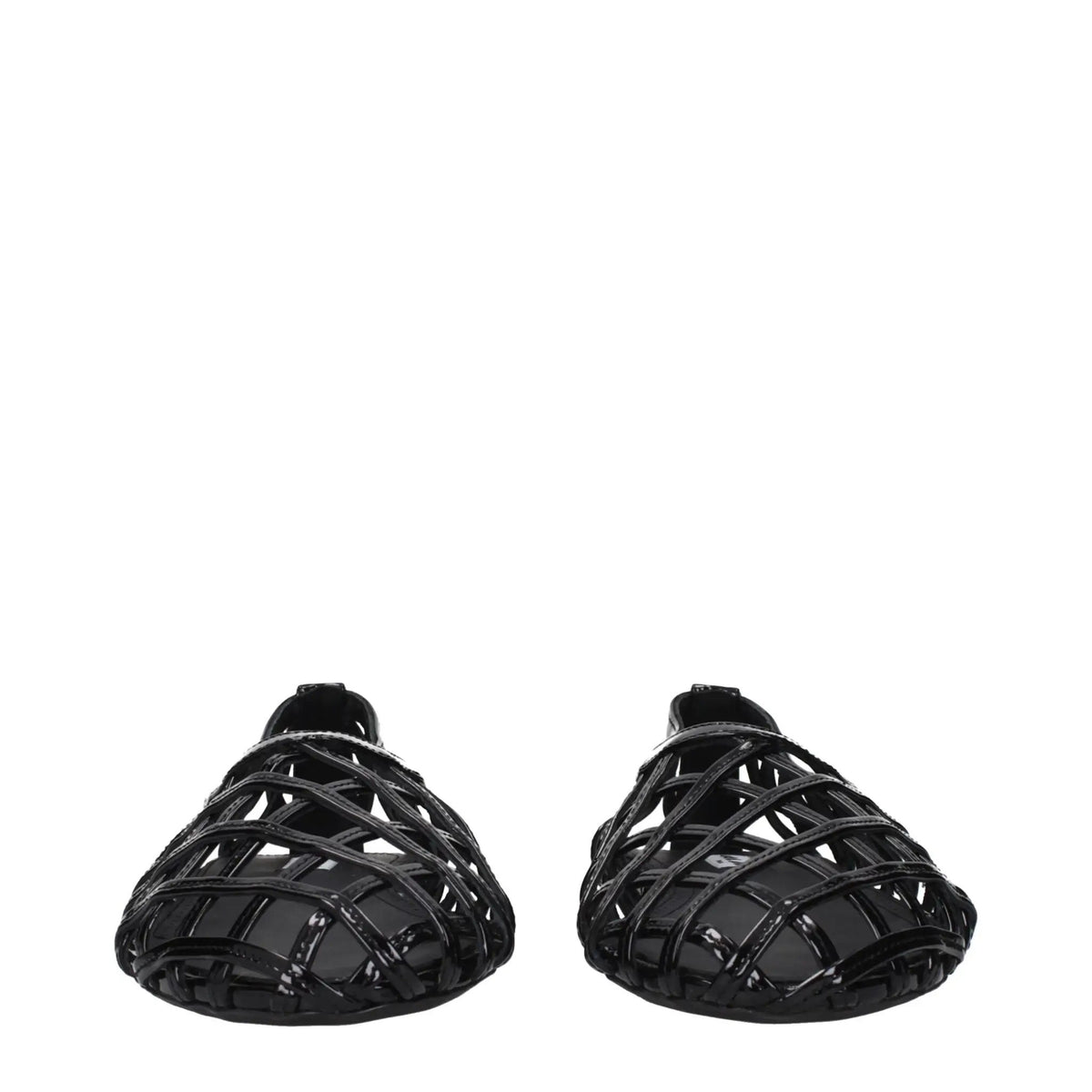 Alaïa Black Leather Ballet Flats