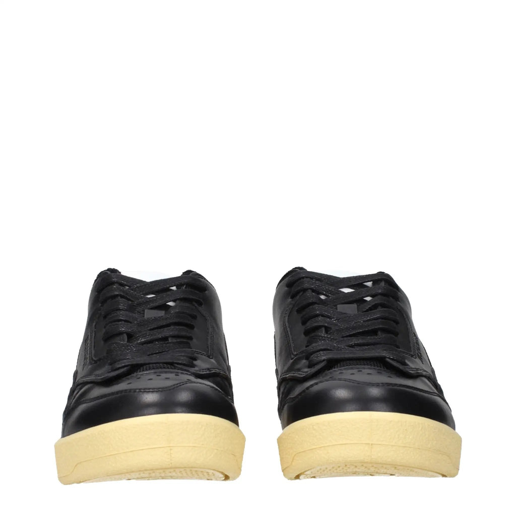 Jil Sander Black Leather Low Top Sneakers