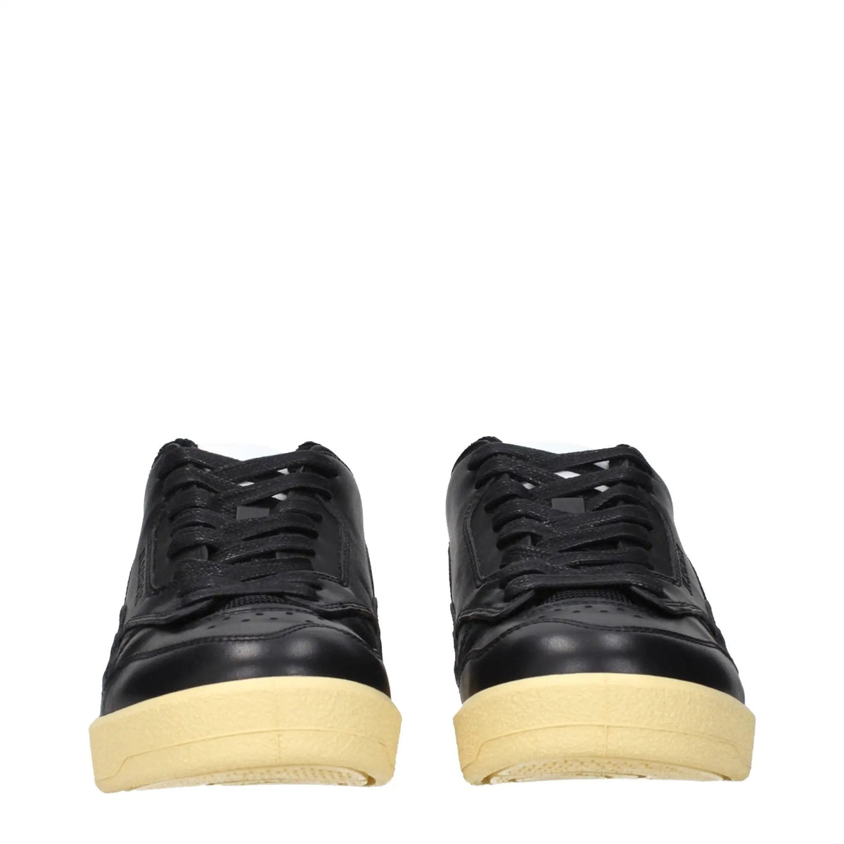 Jil Sander Black Leather Low Top Sneakers