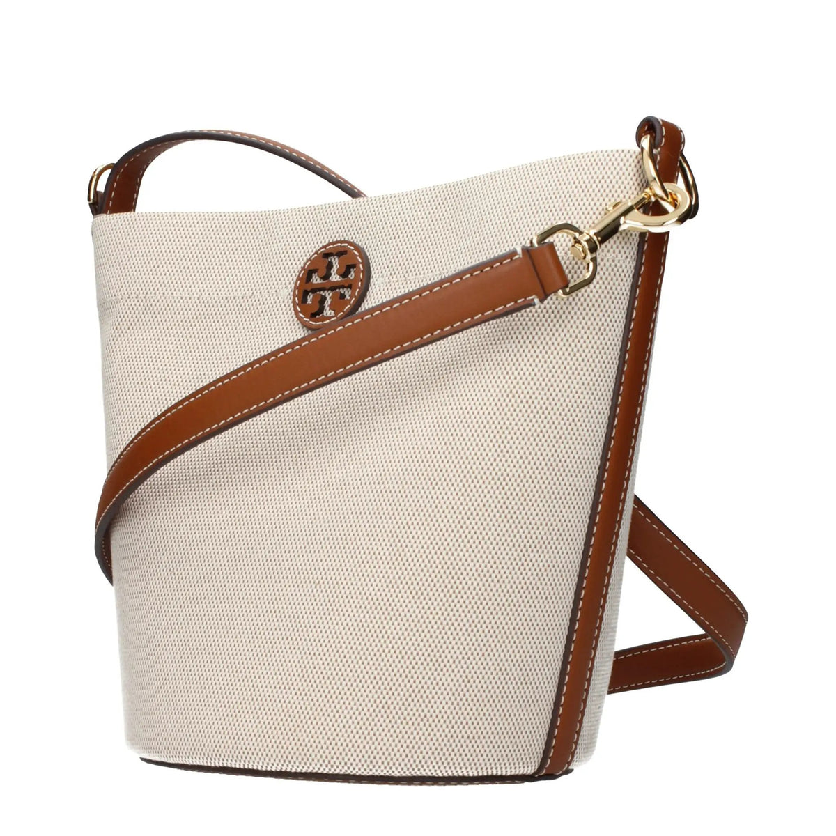 Sac bandoulière Tory Burch en tissu beige
