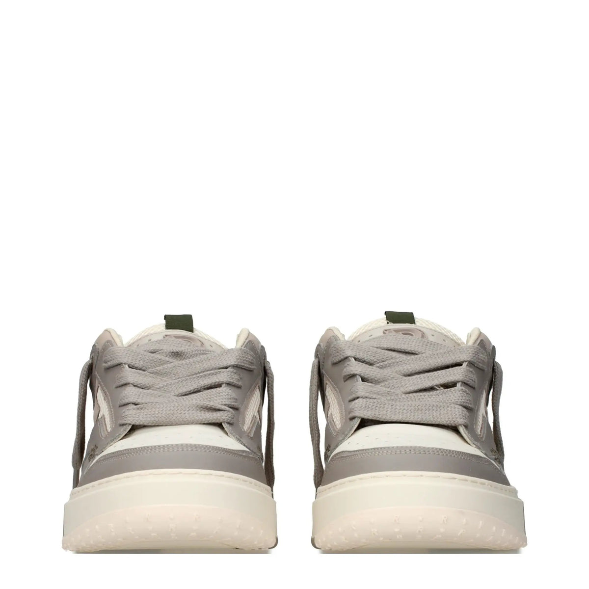 Baskets épaisses en cuir blanc Represent