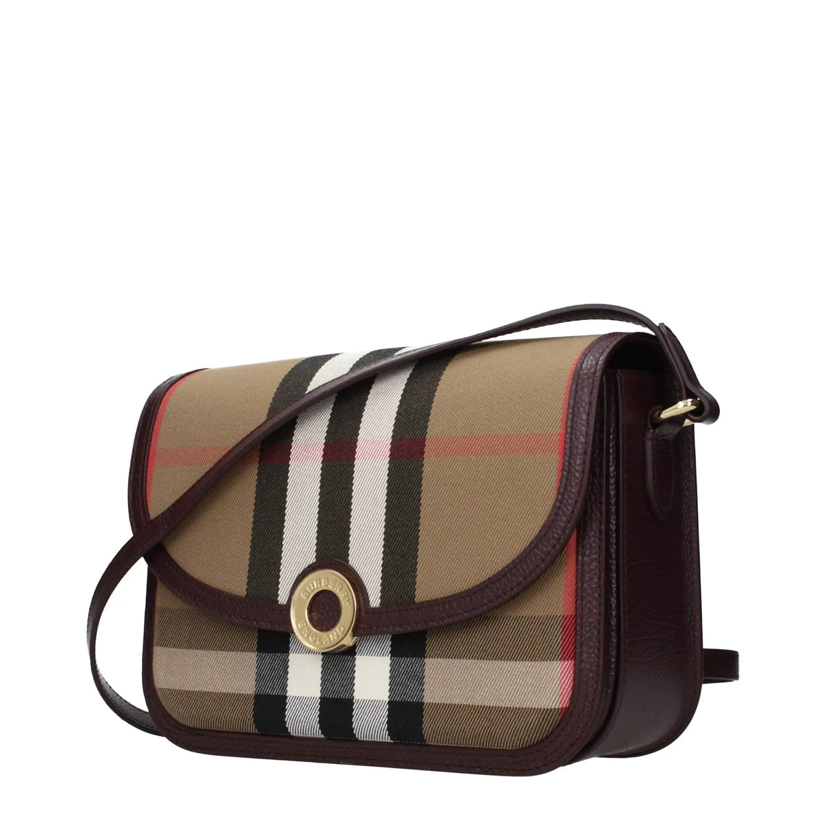 Sac bandoulière Burberry en tissu marron