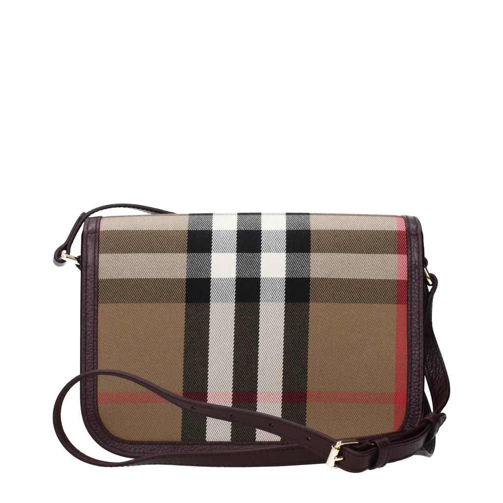 Sac bandoulière Burberry en tissu marron