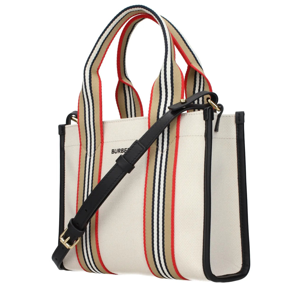 Sac à main en tissu beige Burberry