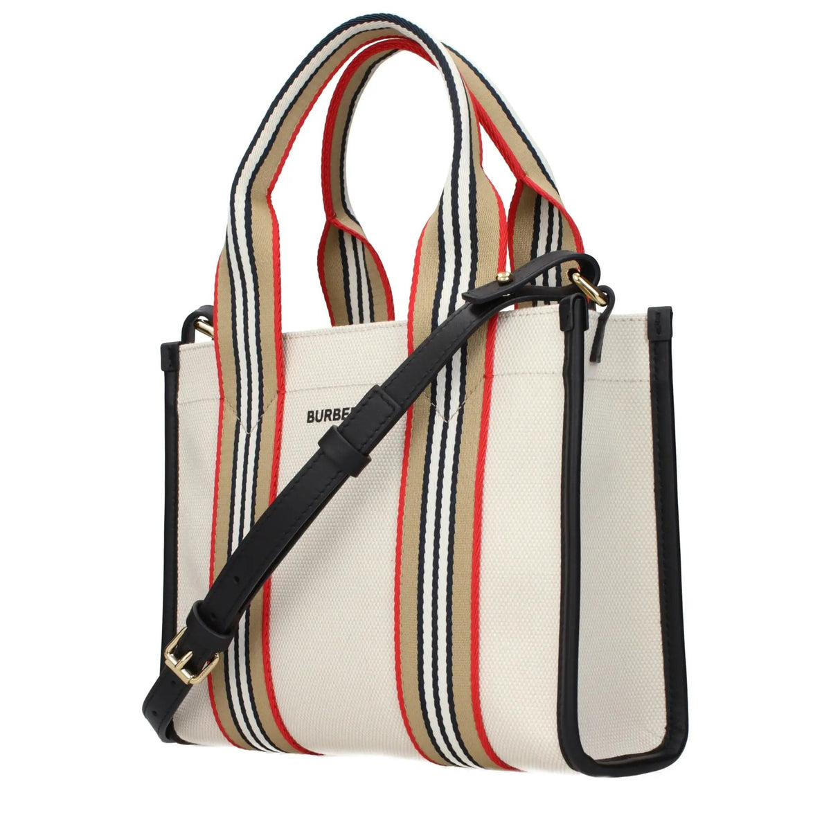 Sac à main en tissu beige Burberry