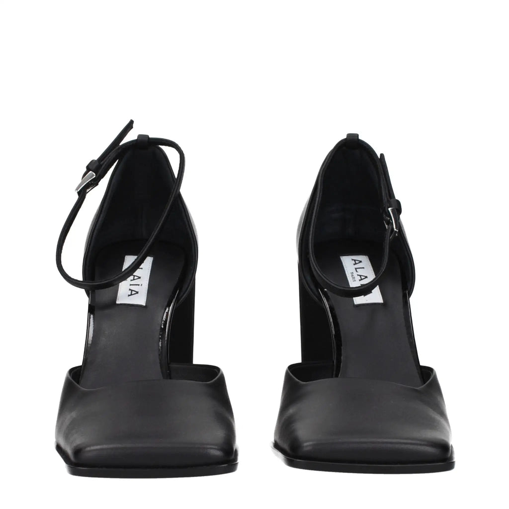 Alaïa Black Leather High Heel Pumps