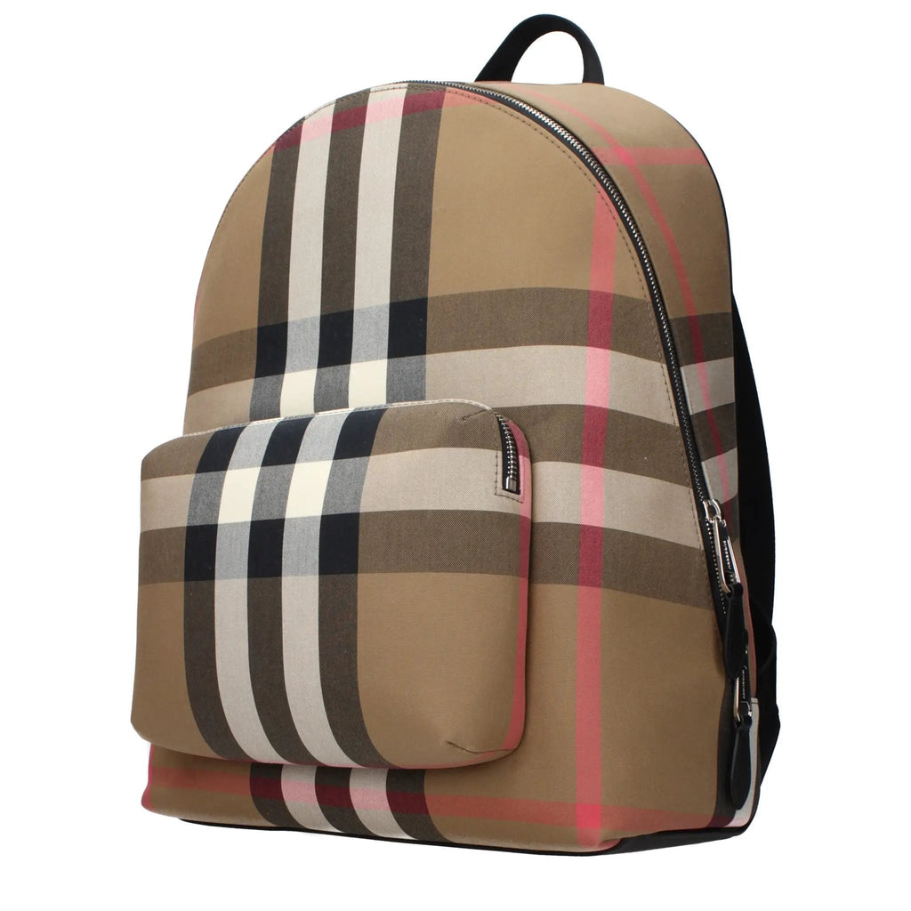 Sac à dos Burberry en tissu beige
