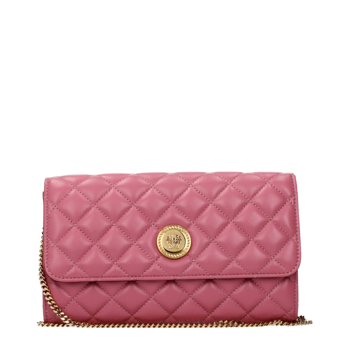 Pochette Versace en cuir rose