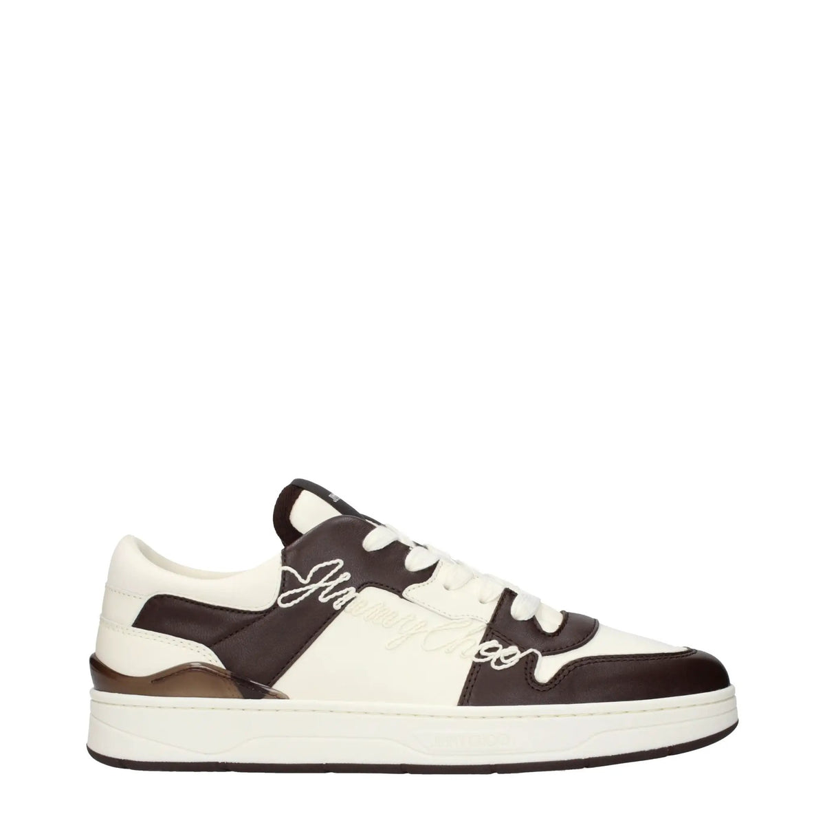 Baskets basses en cuir beige Jimmy Choo