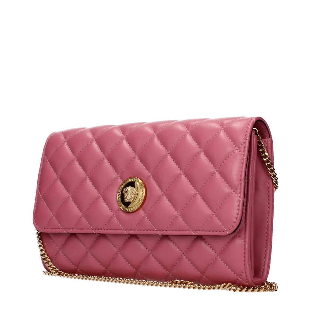 Pochette Versace en cuir rose