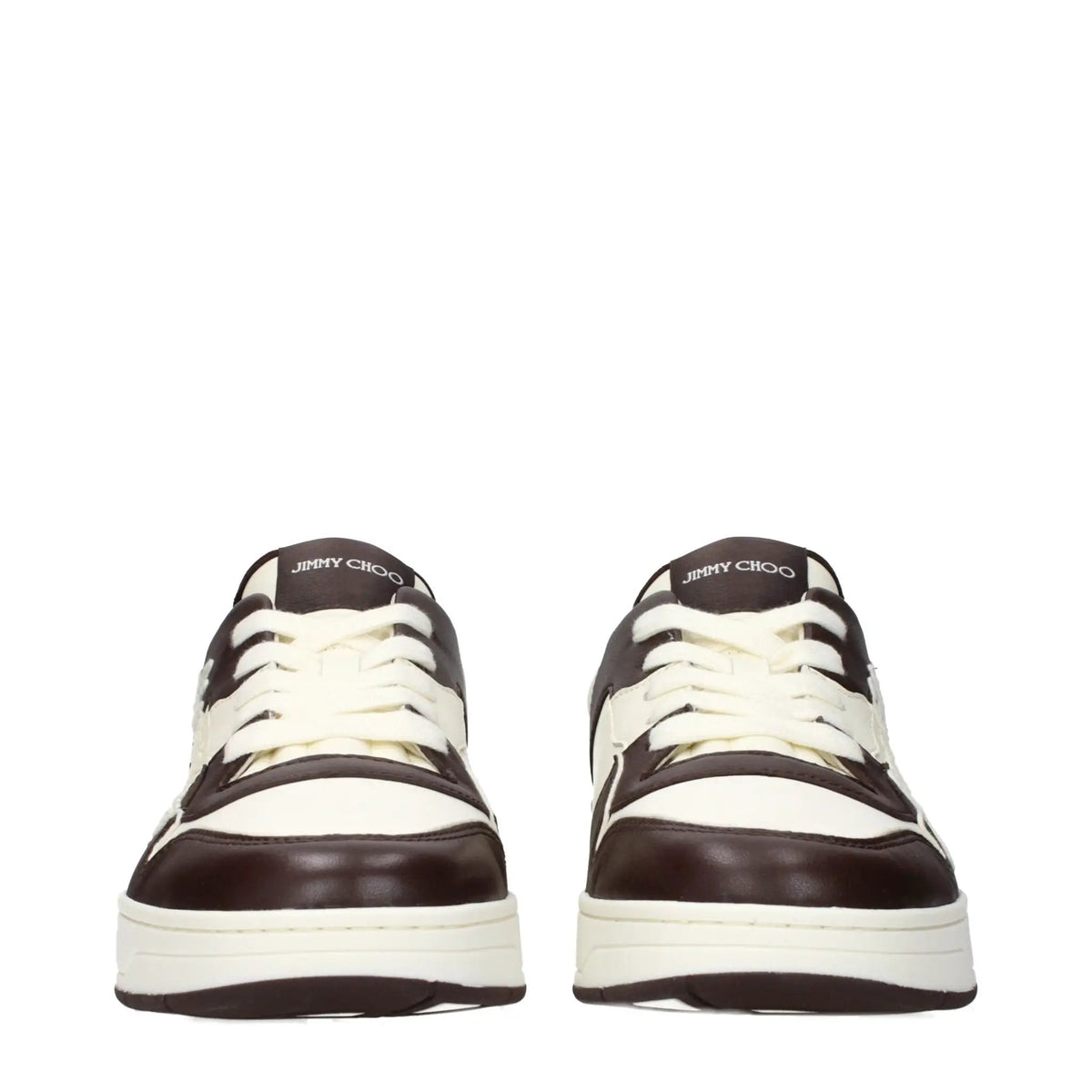 Baskets basses en cuir beige Jimmy Choo