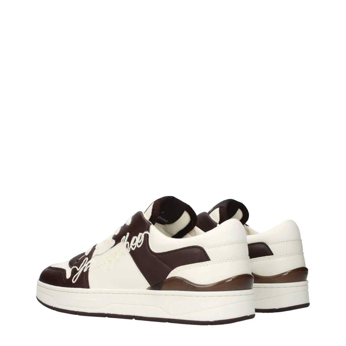 Baskets basses en cuir beige Jimmy Choo