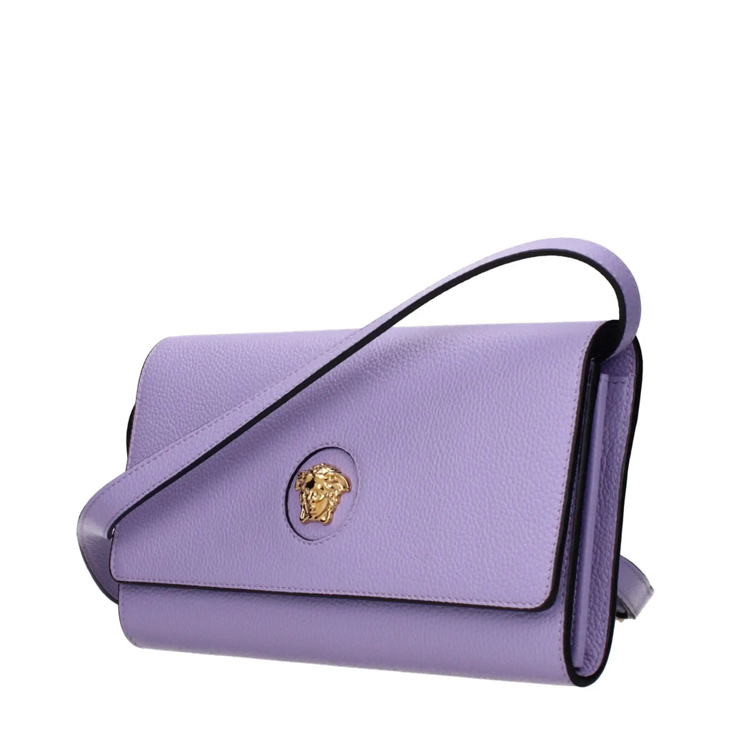 Pochette en cuir violet Versace