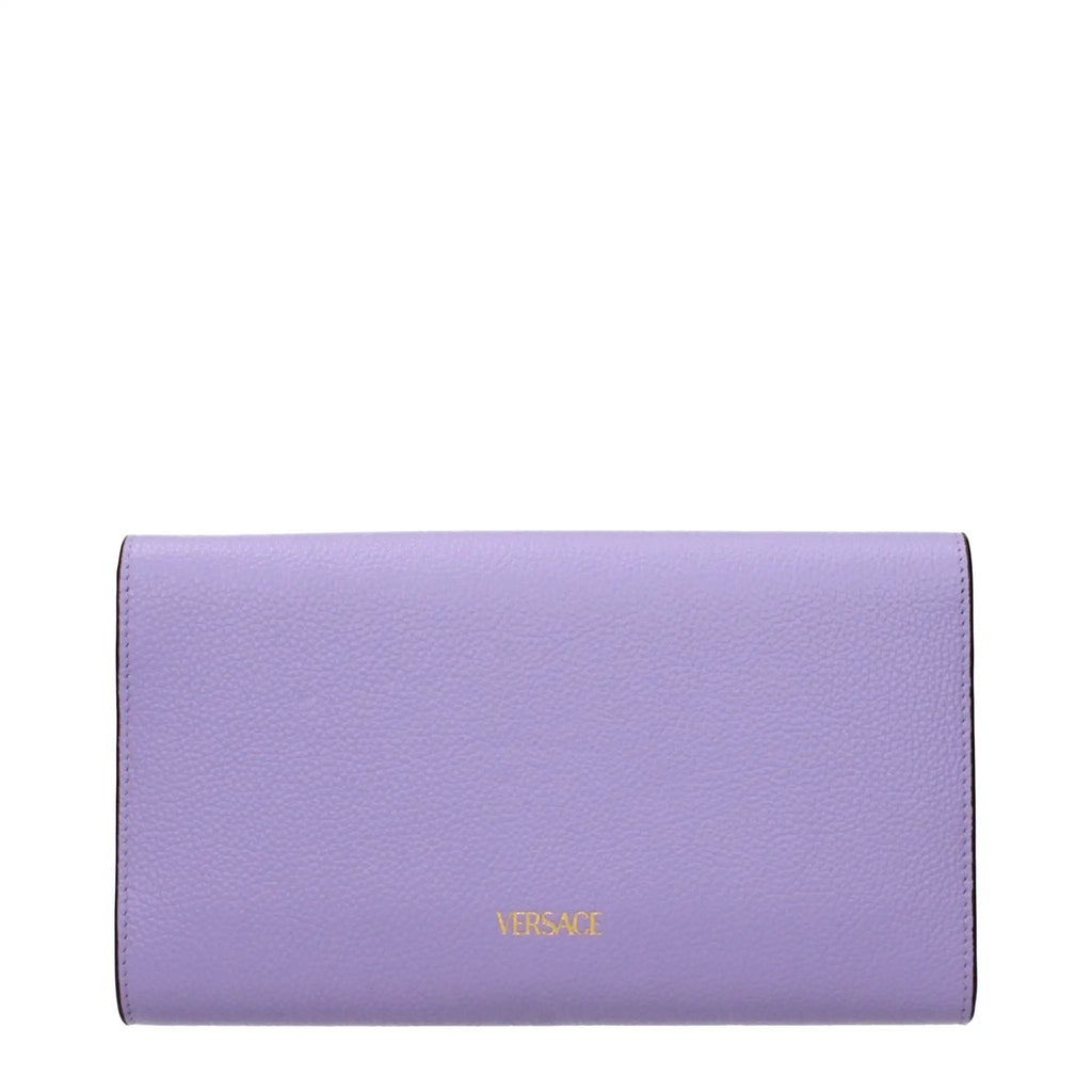 Pochette en cuir violet Versace
