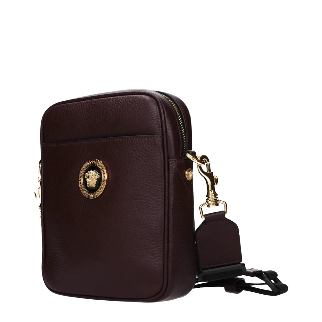 Sac bandoulière Versace en cuir violet