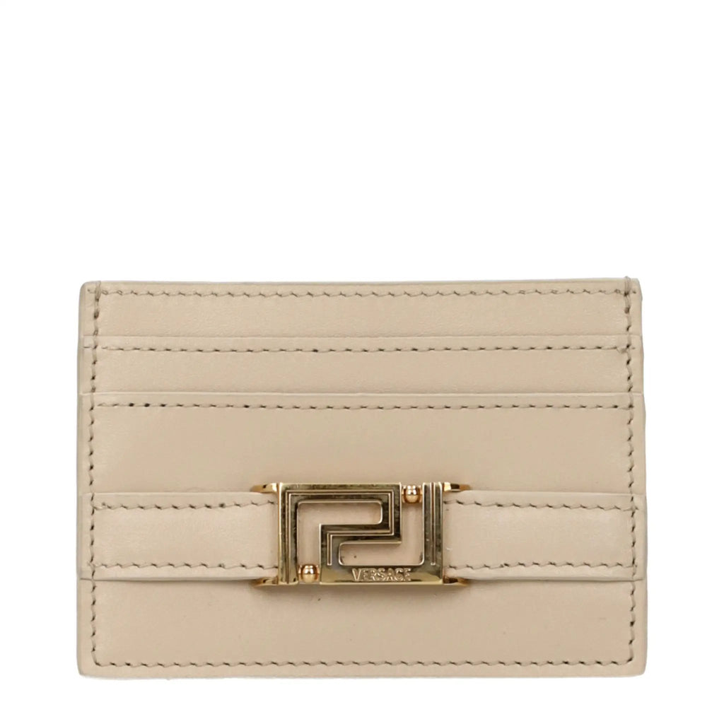 Versace Beige Leather Cardholder