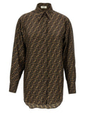 Fendi Brown Silk Blouse
