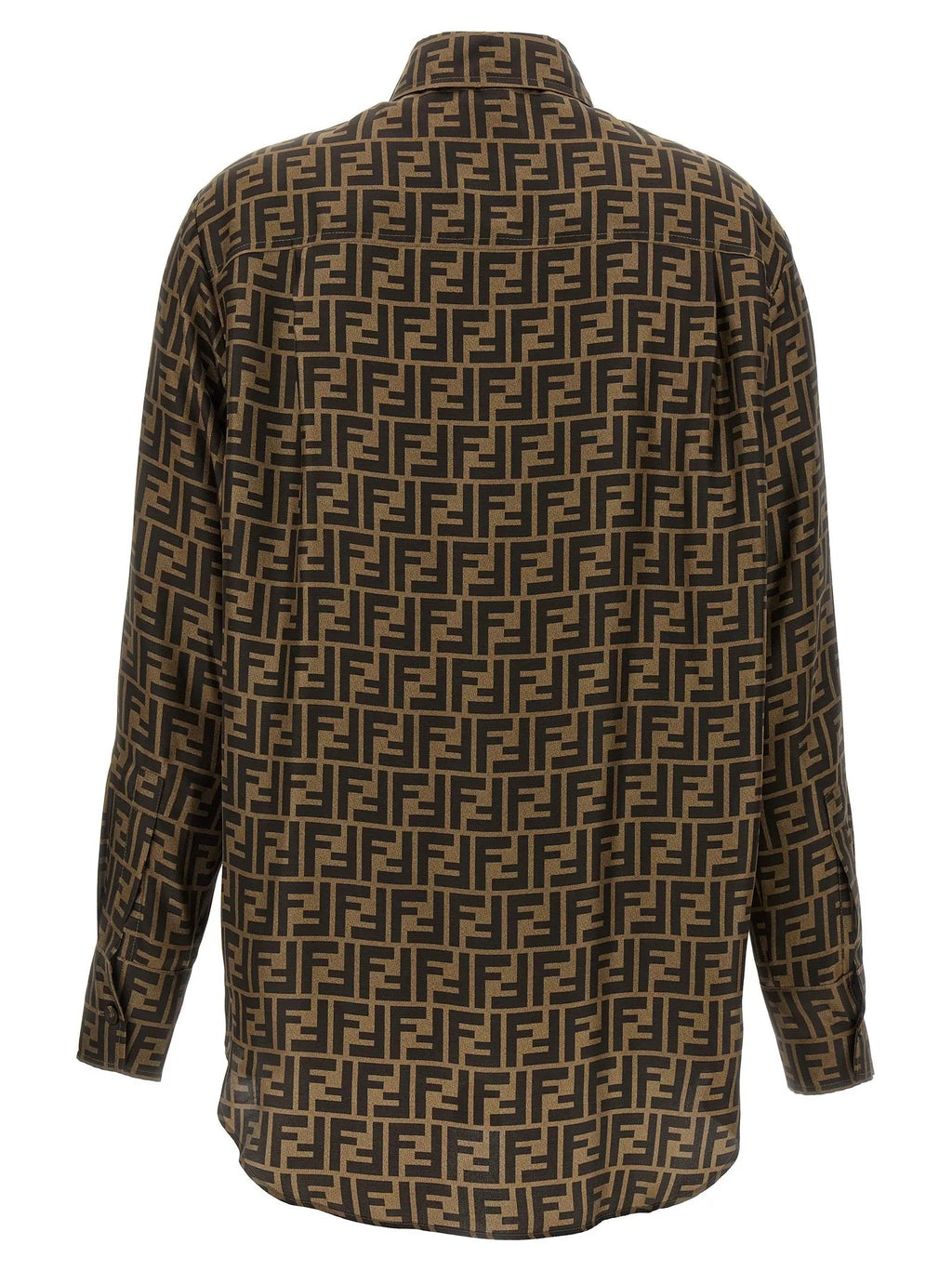 Fendi Brown Silk Blouse