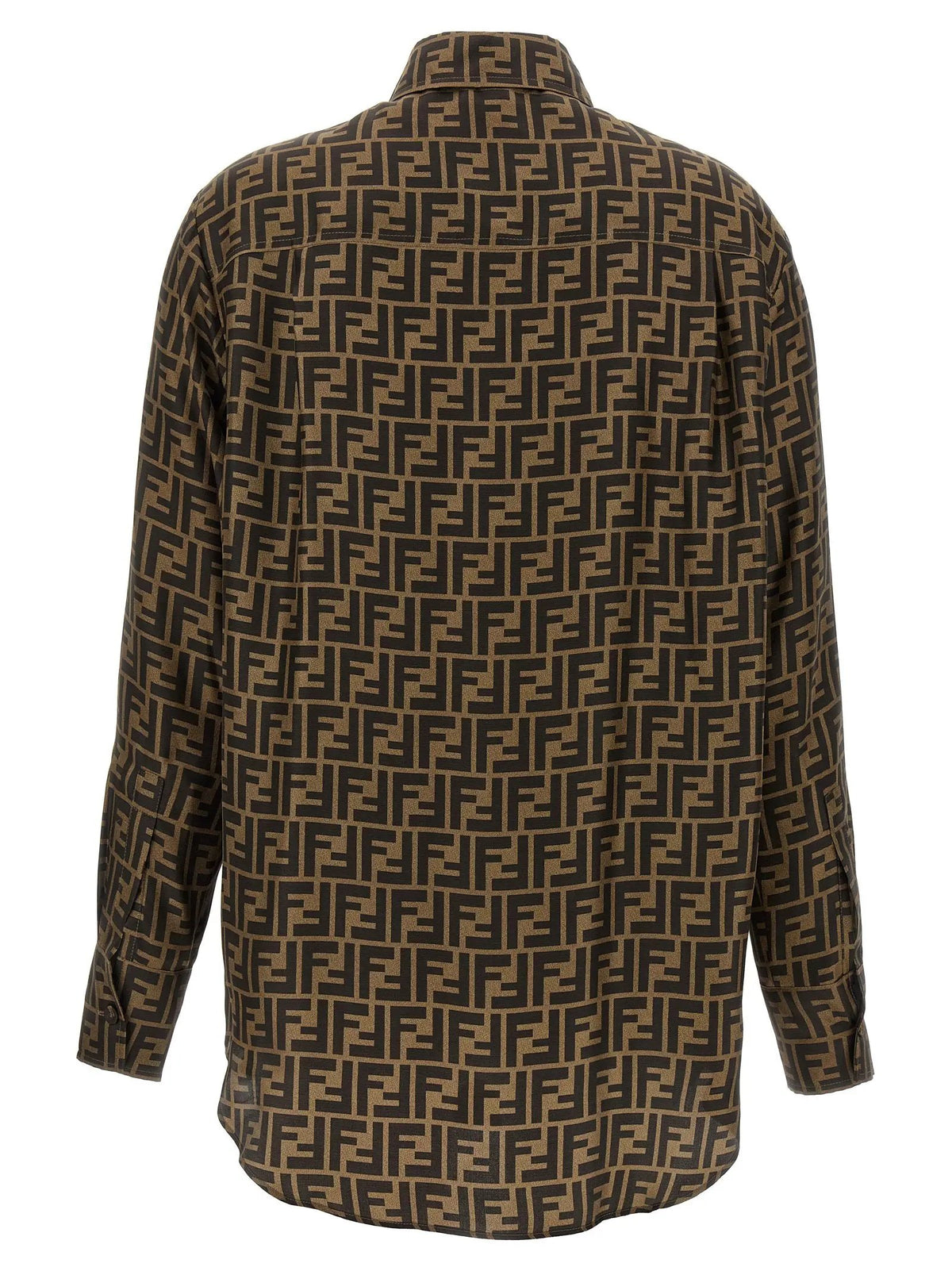 Fendi Brown Silk Blouse