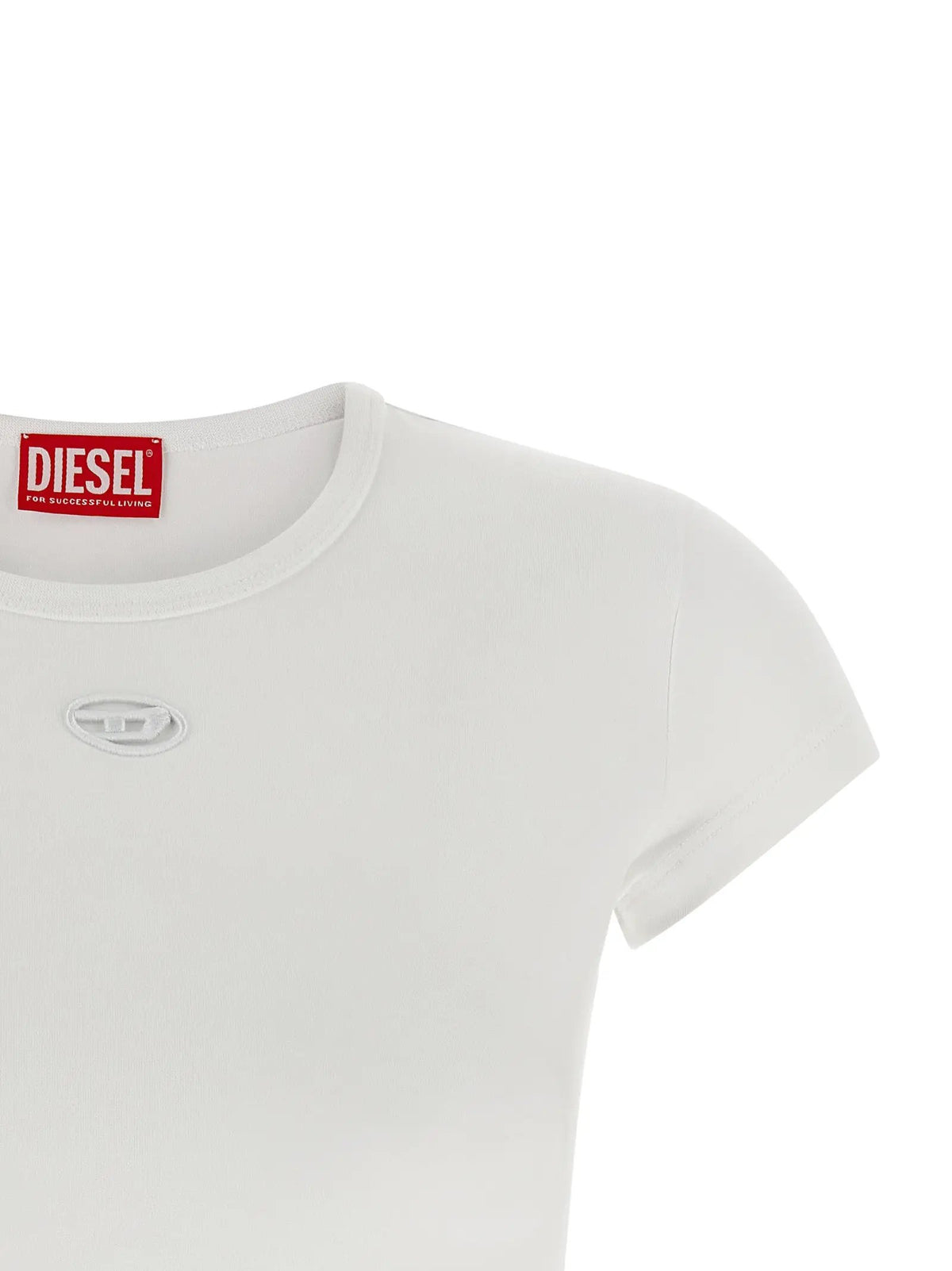 T-shirt blanc en coton Diesel