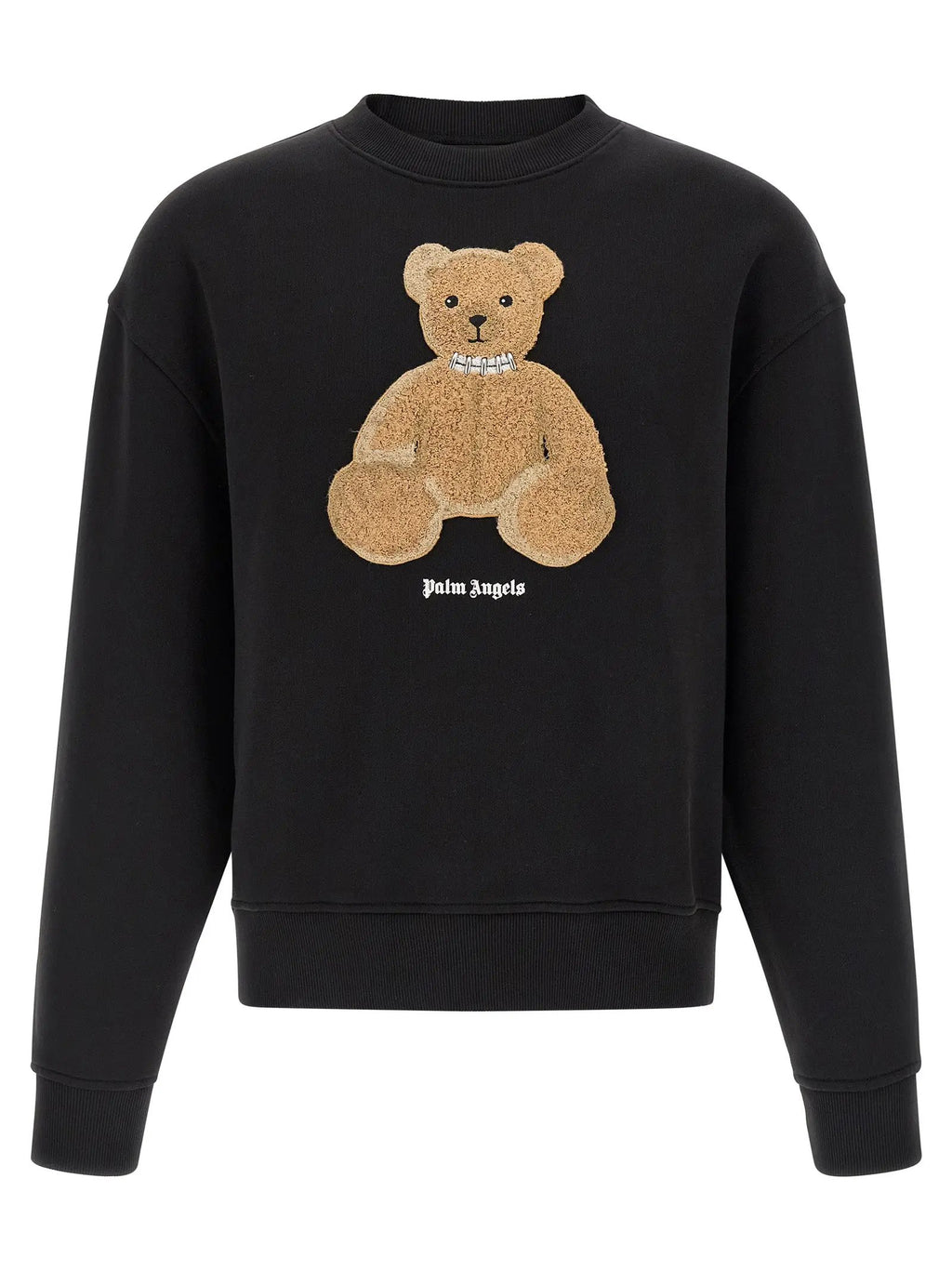 Sweat-shirt noir en coton Palm Angels