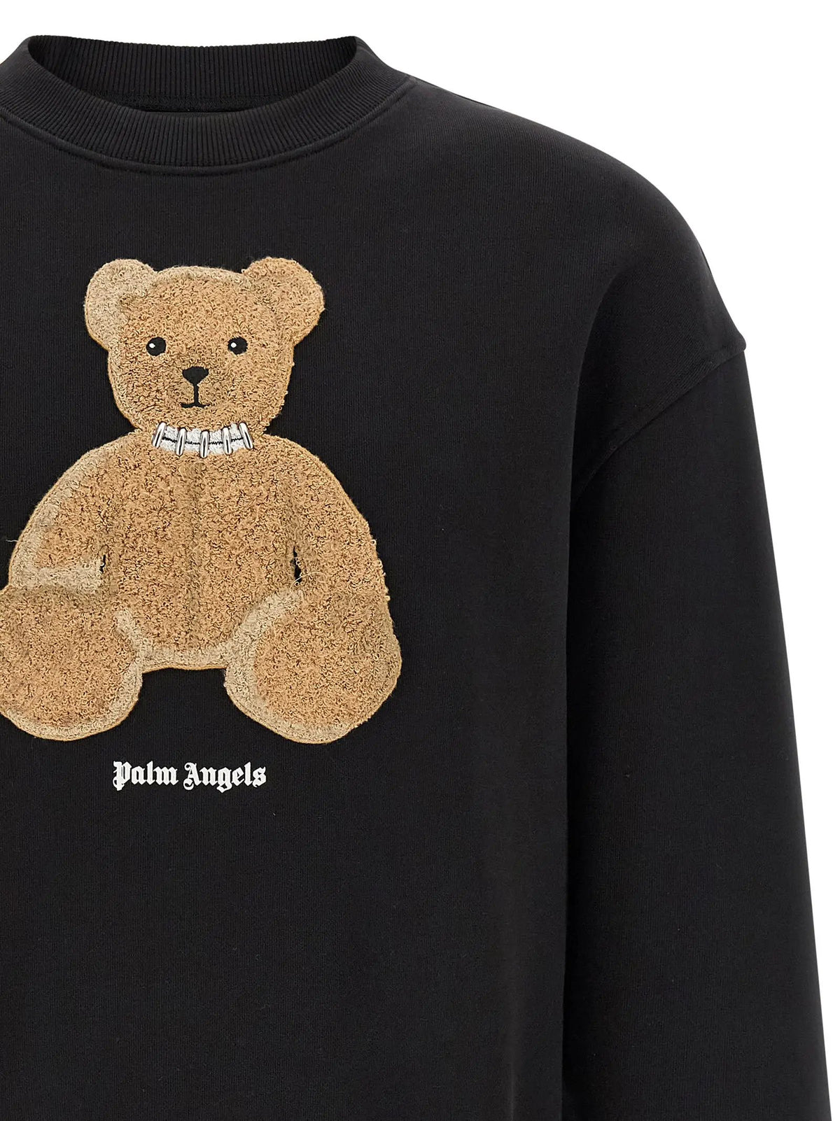Sweat-shirt noir en coton Palm Angels