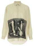 Blouse en soie beige Magliano