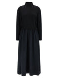 Polo Ralph Lauren Black Wool Long Dress