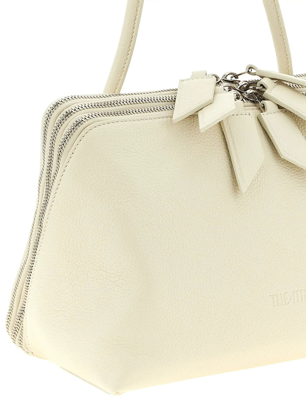 Sac porté épaule The Attico en cuir de veau blanc